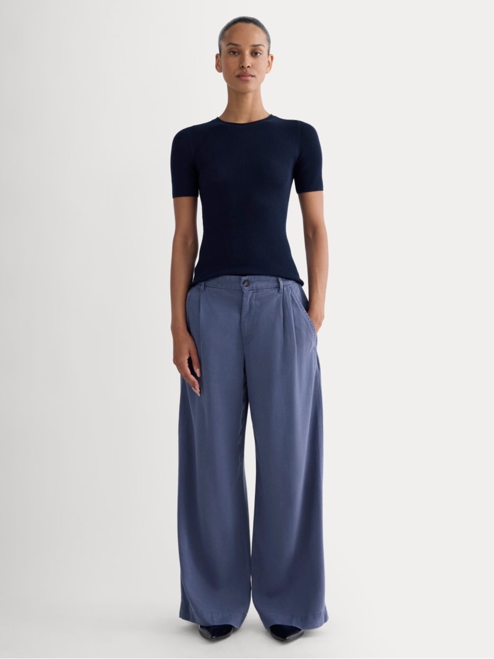 Everlane THE TROUSER IN BUTTERSOFT (NWT, Size 16, Indigo)